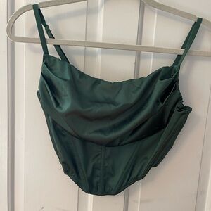 Urban outfitters green corset top